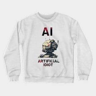 AI = Artificial Idiot Crewneck Sweatshirt